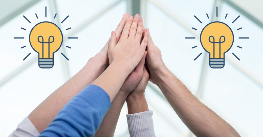 How to support rare disease patient organizations. Hands together showing ideas.