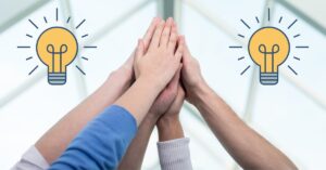 How to support rare disease patient organizations. Hands together showing ideas.